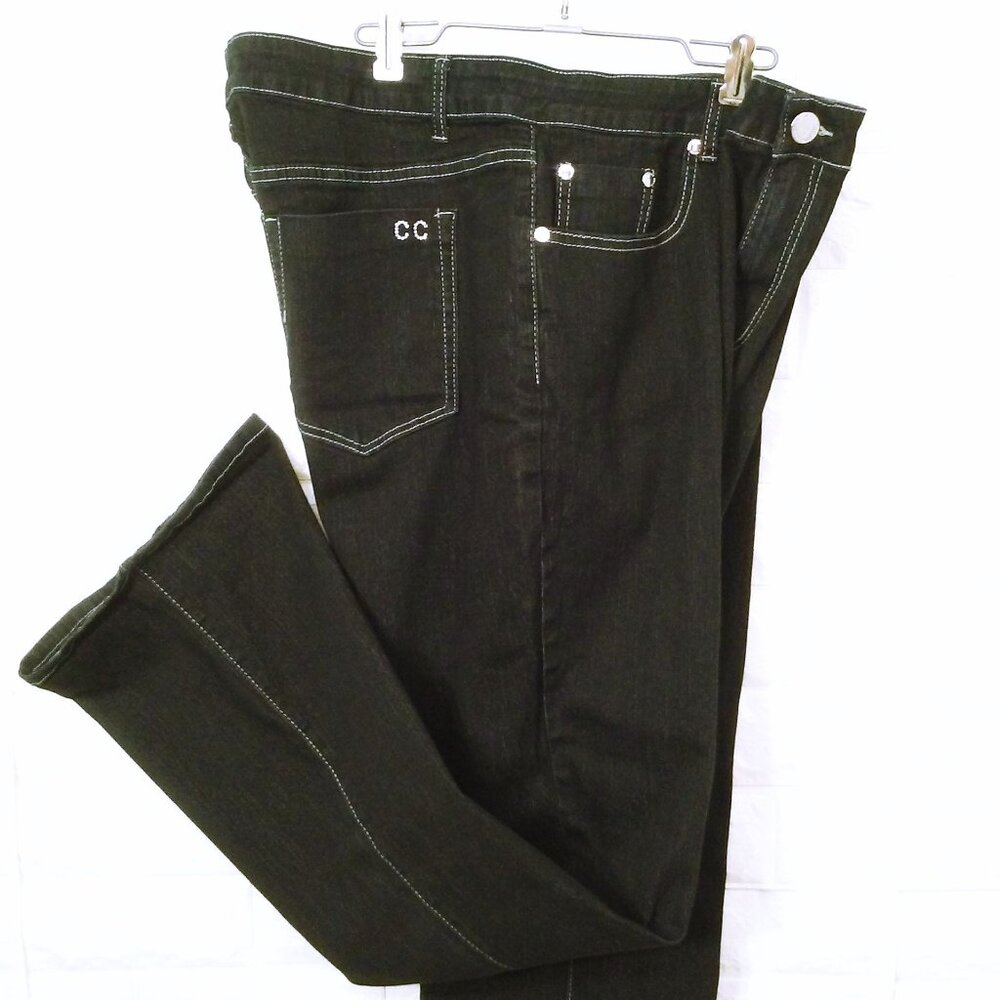 NWOT City Chic Midrise Bootcut Comfort Denim Jeans -18S Pockets Dark Wash Indigo